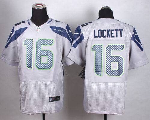 Nike Seahawks #16 Tyler Lockett Grey Alternate Men's Stitched NFL Vapor Untouchable Elite Jersey - Click Image to Close
